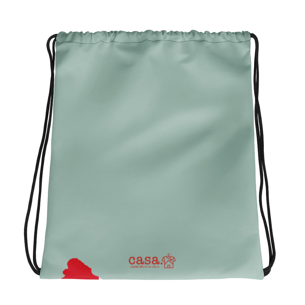 Peru Map Drawstring Bag