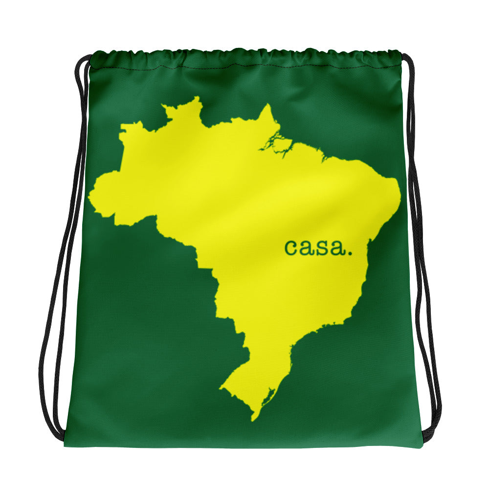 Brazil Map Drawstring Bag