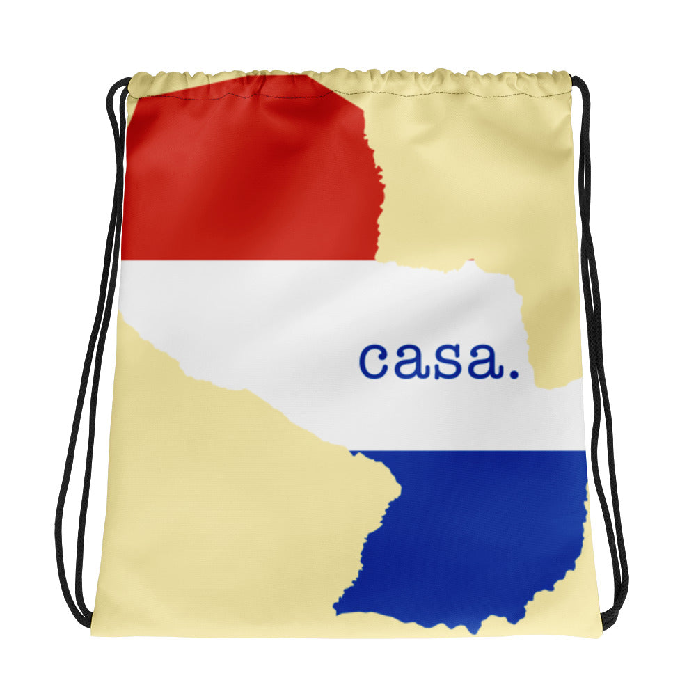 Paraguay Map Drawstring Bag