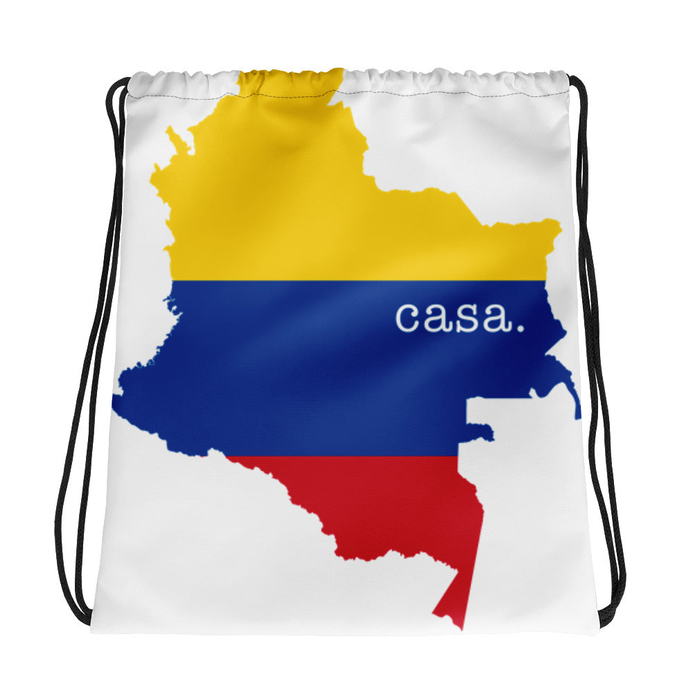 Colombia Map Drawstring Bag