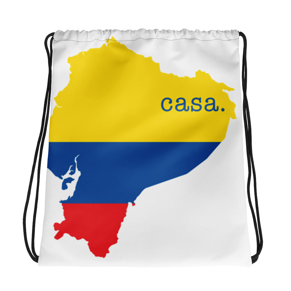 Ecuador Map Drawstring Bag