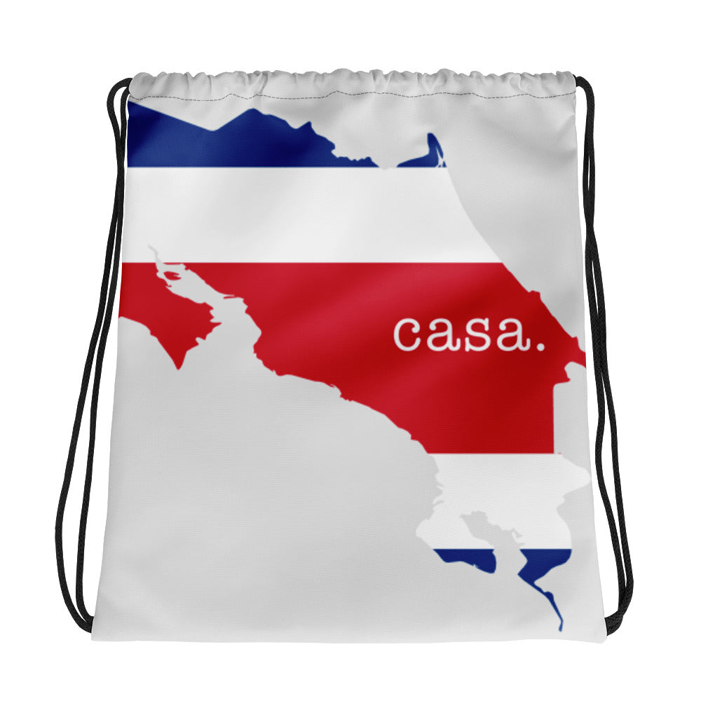 Costa Rica Map Drawstring Bag