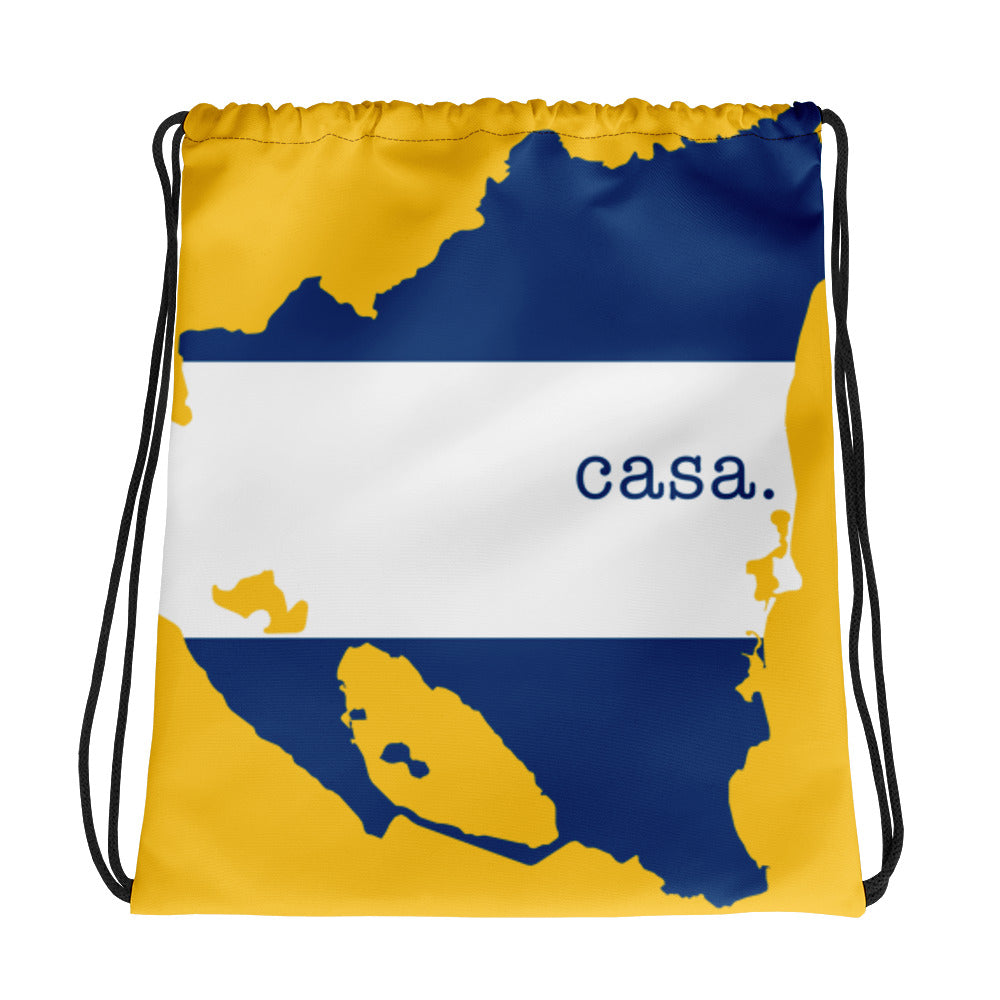 Nicaragua Map Drawstring Bag