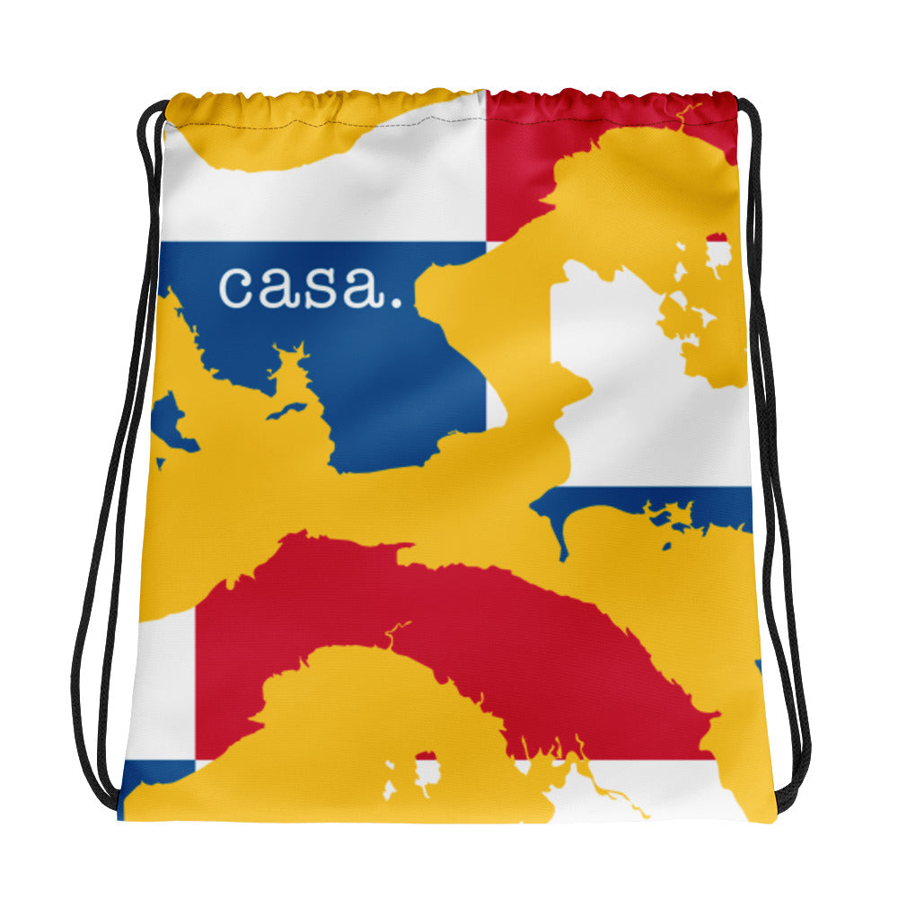 Panama Map Drawstring Bag