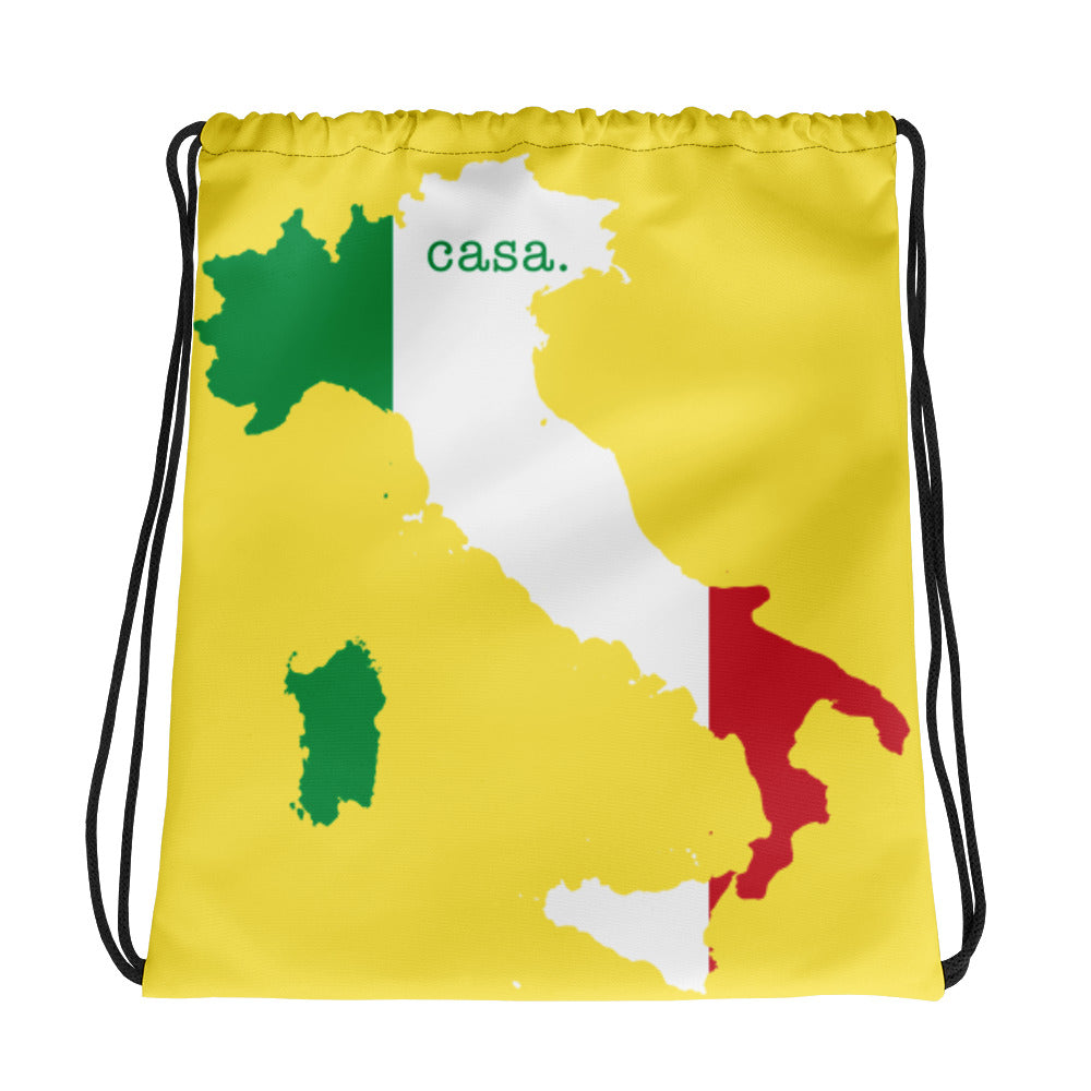 Italy Map Drawstring Bag