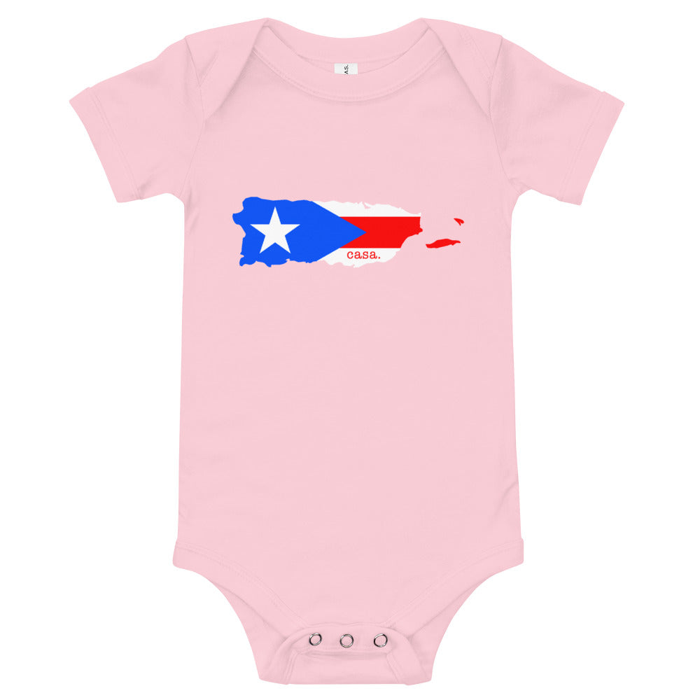 Puerto Rico Baby short sleeve one piece