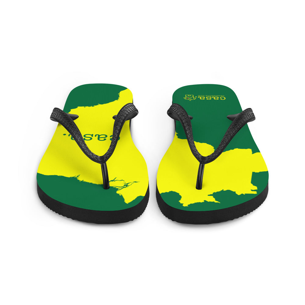 Brazil Map Flip-Flops