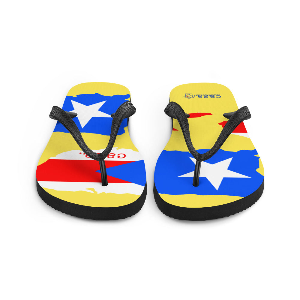 Puerto Rico Map Flip-Flops