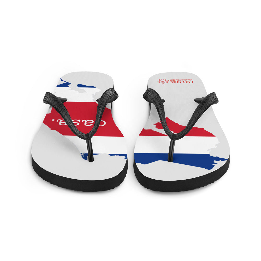 Costa Rica Map Flip-Flops
