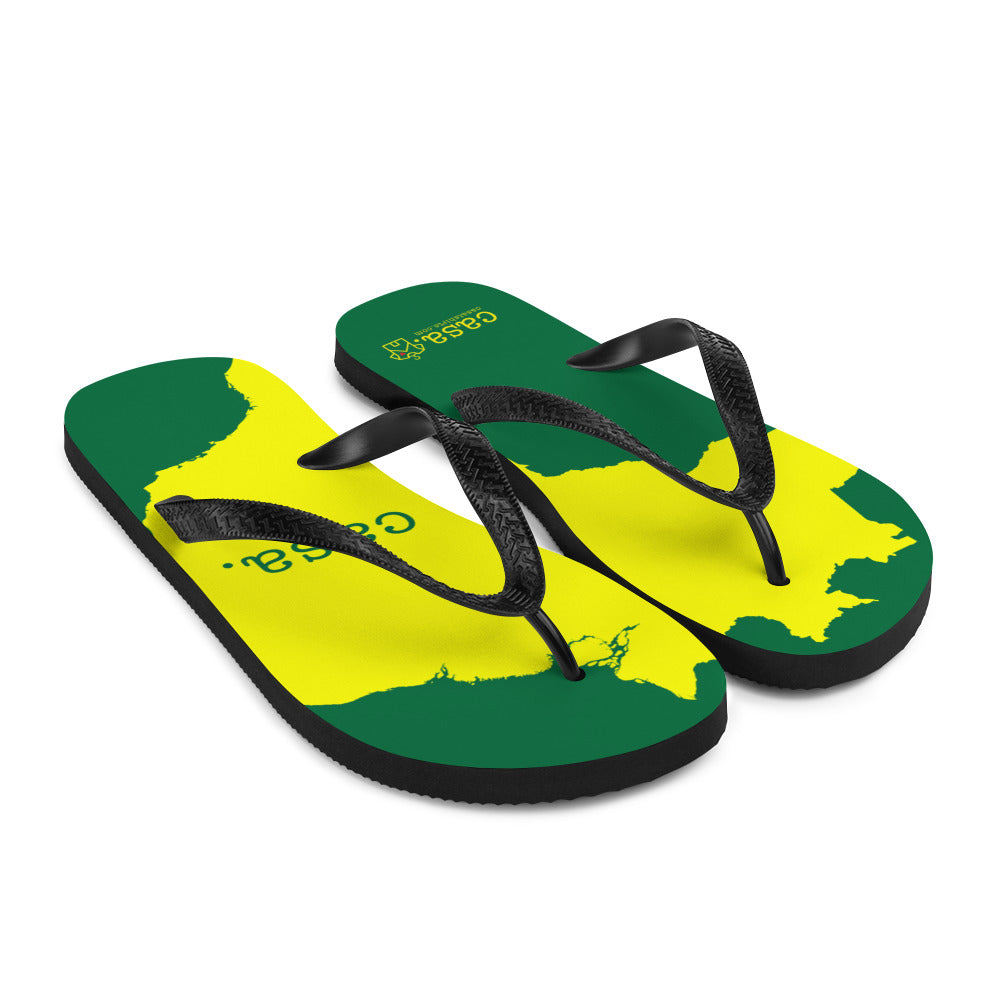 Brazil Map Flip-Flops
