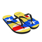 Chinelos com o mapa de Porto Rico