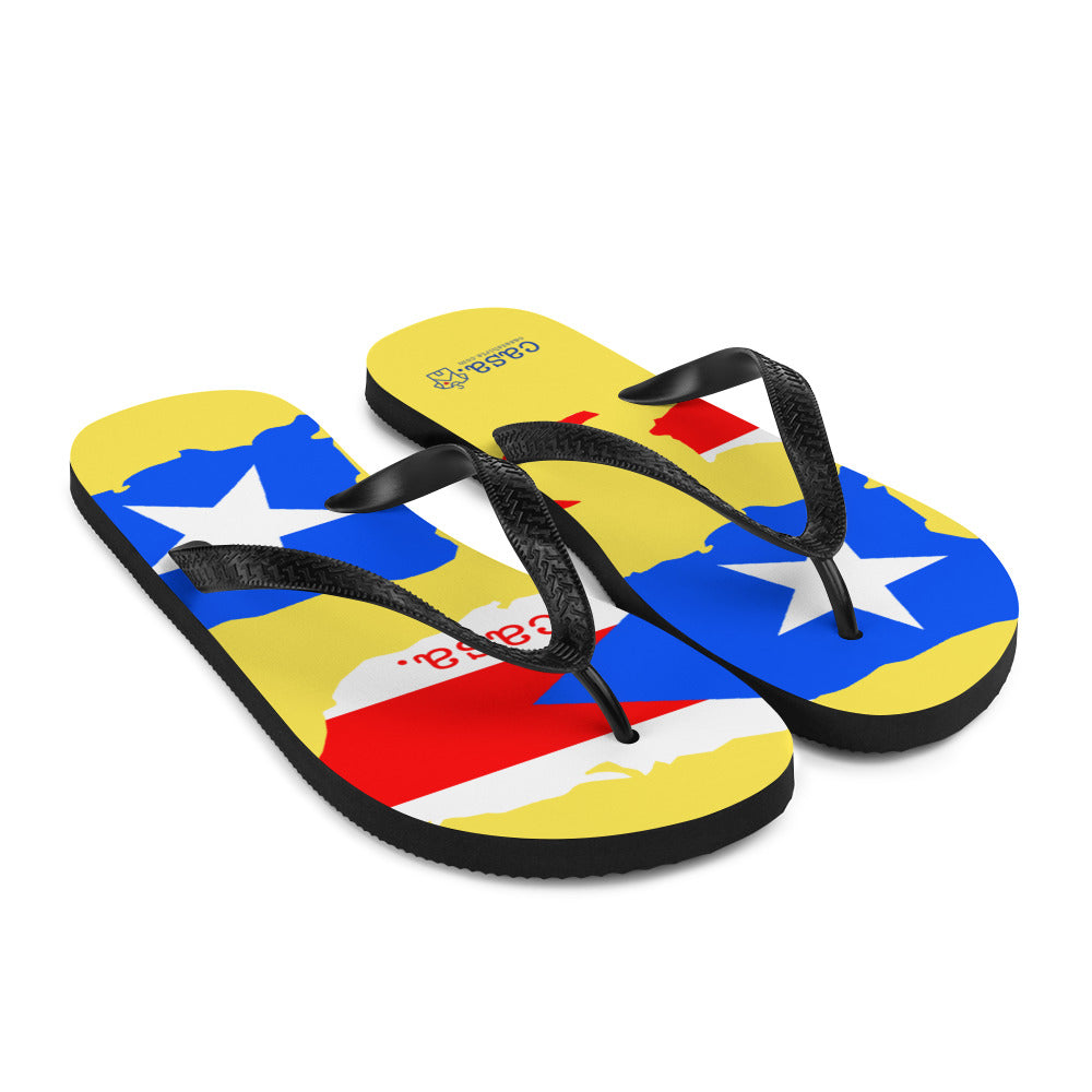 Puerto Rico Map Flip-Flops