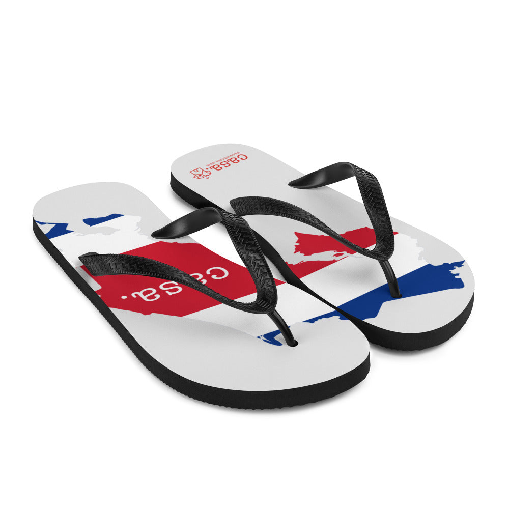 Costa Rica Map Flip-Flops