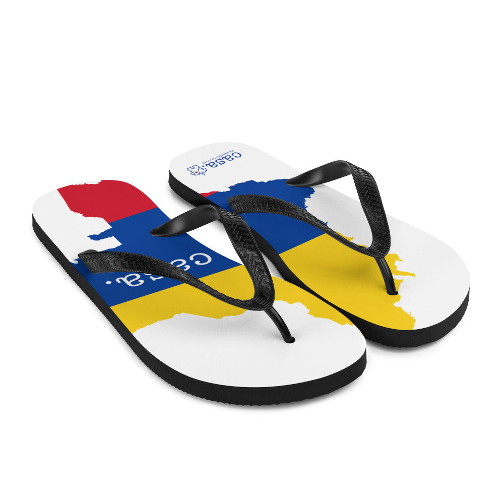 Colombia Map Flip-Flops