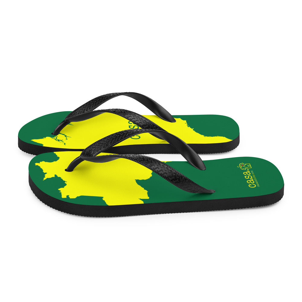 Brazil Map Flip-Flops