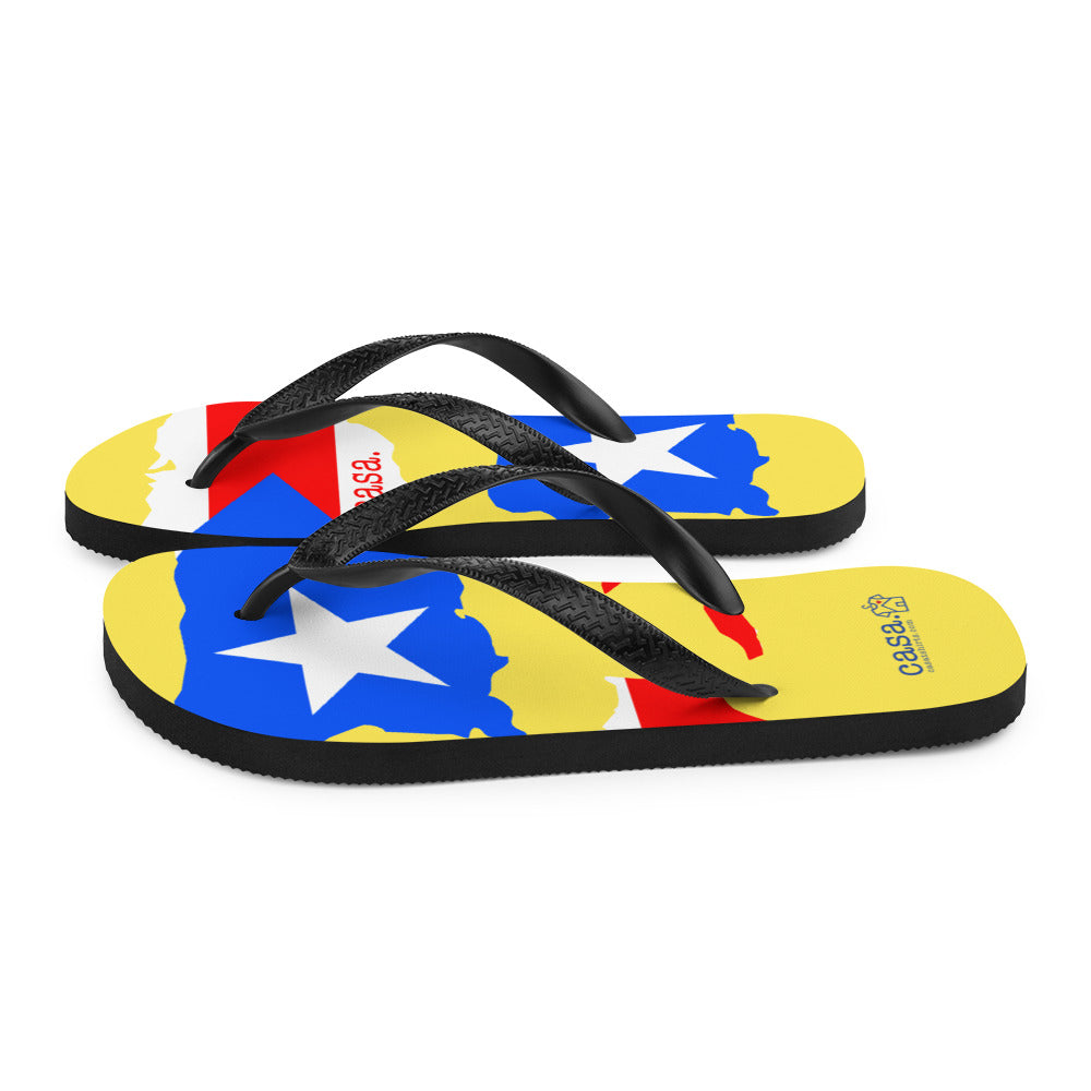 Puerto Rico Map Flip-Flops