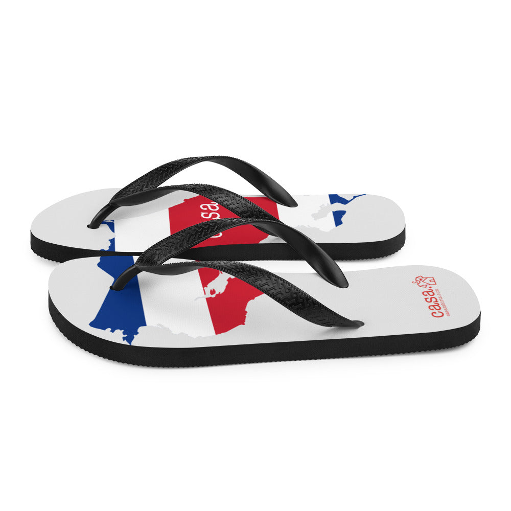 Costa Rica Map Flip-Flops