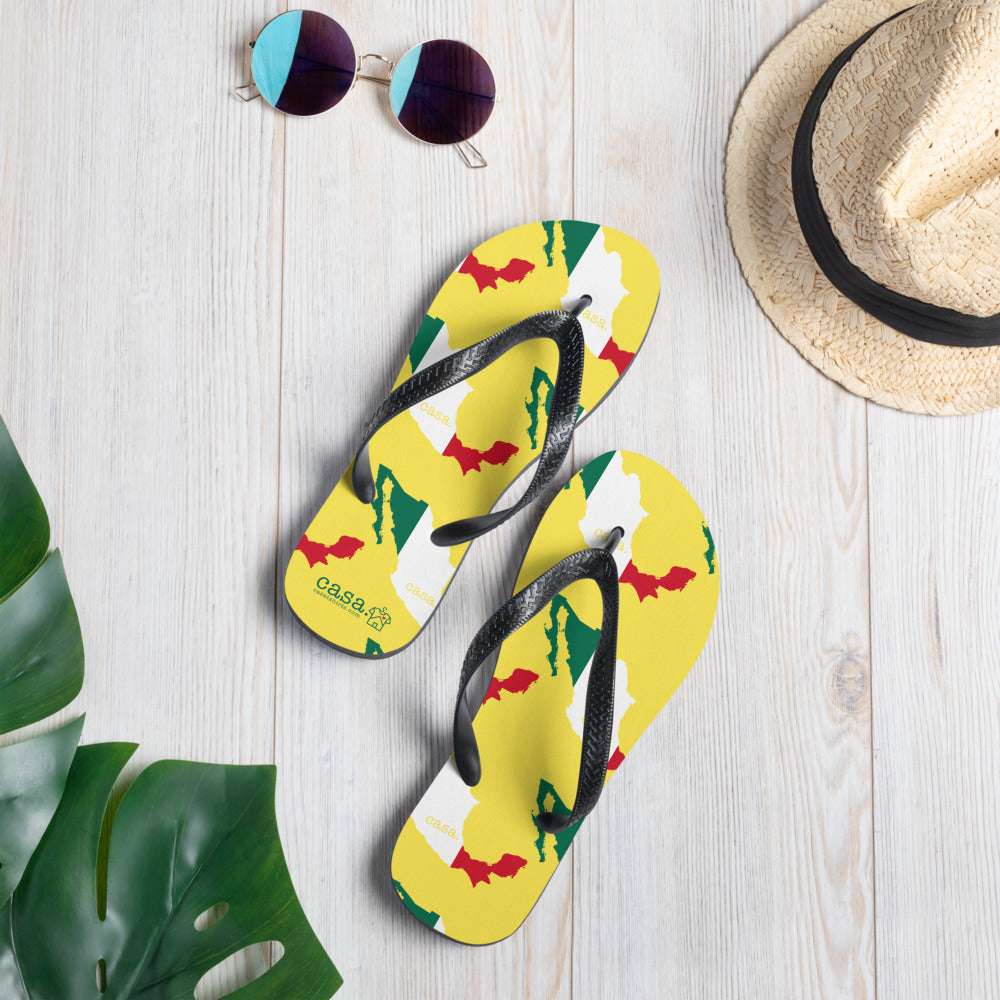 Mexico Map Flip-Flops