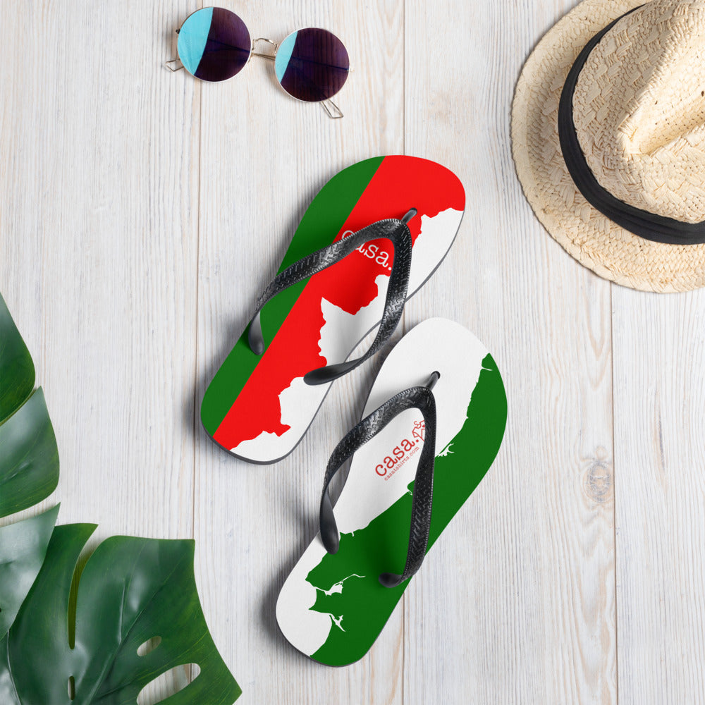 Portugal Map Flip-Flops