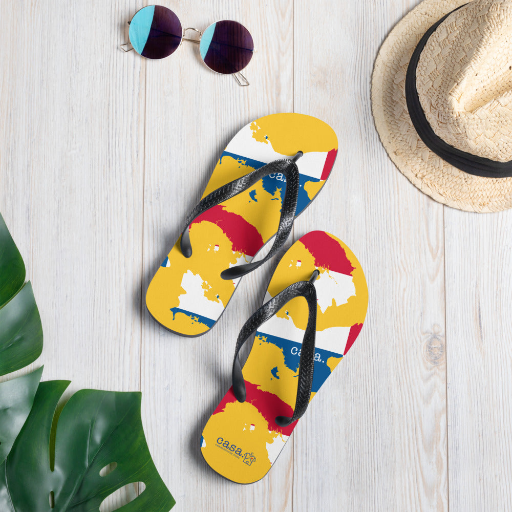 Panama Map Flip-Flops