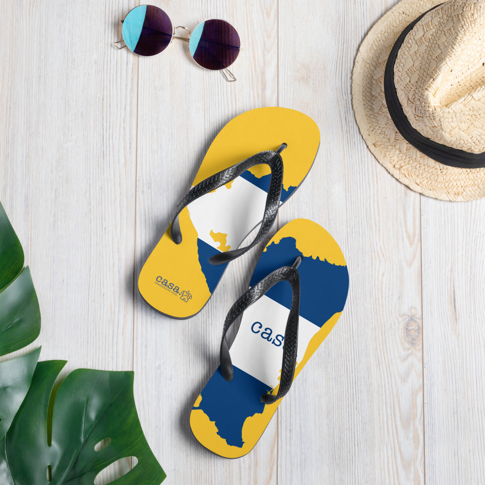 Nicaragua Map Flip-Flops