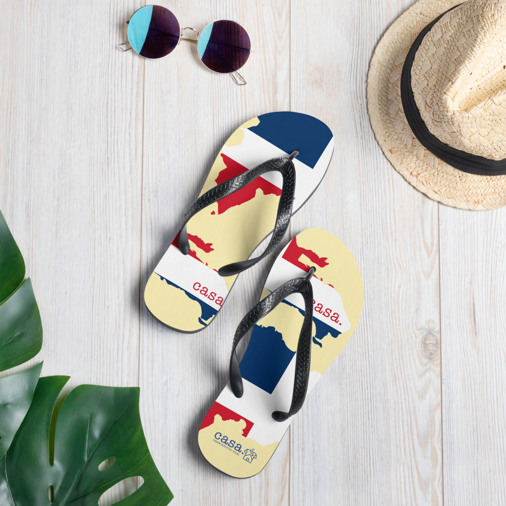 Dominican Republic Map Flip-Flops