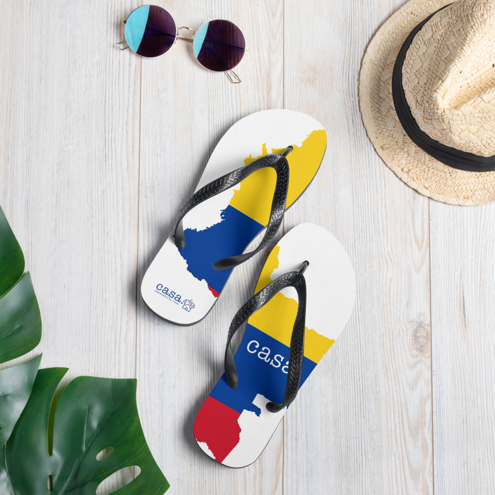 Colombia Map Flip-Flops