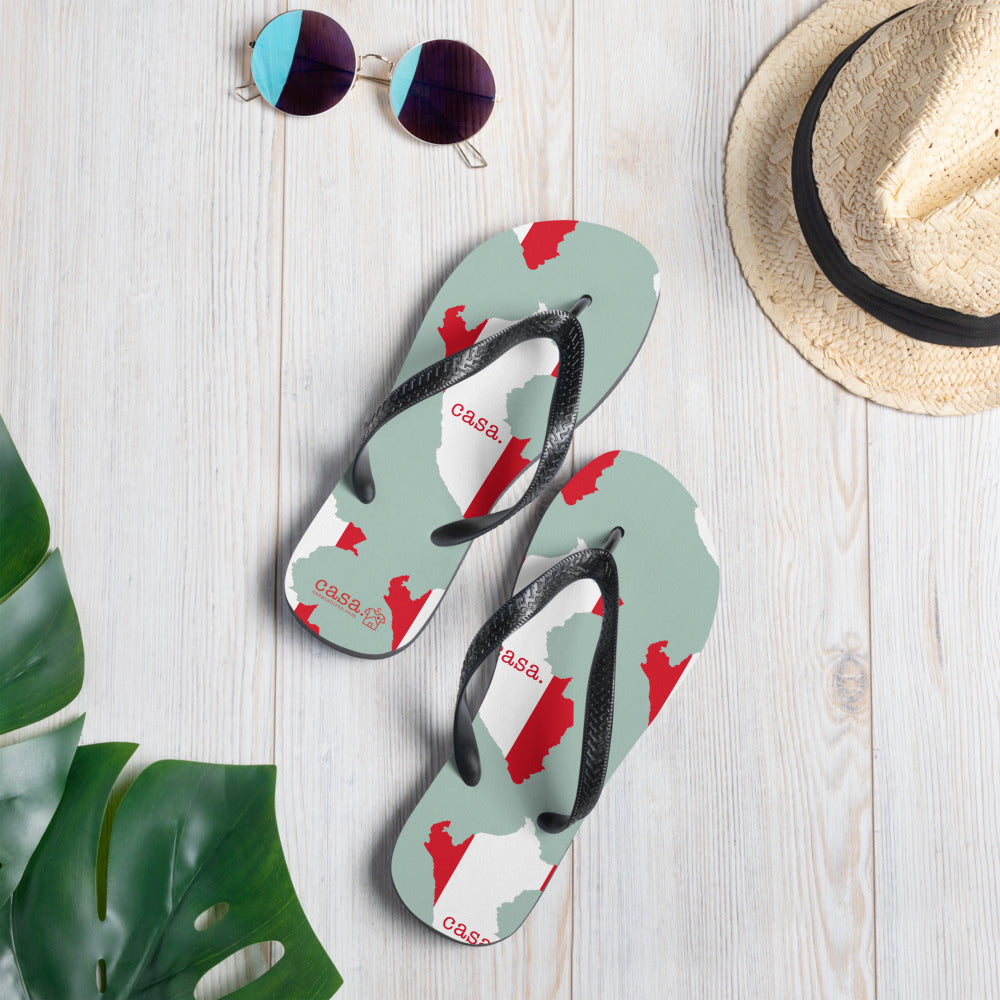 Peru Map Flip-Flops