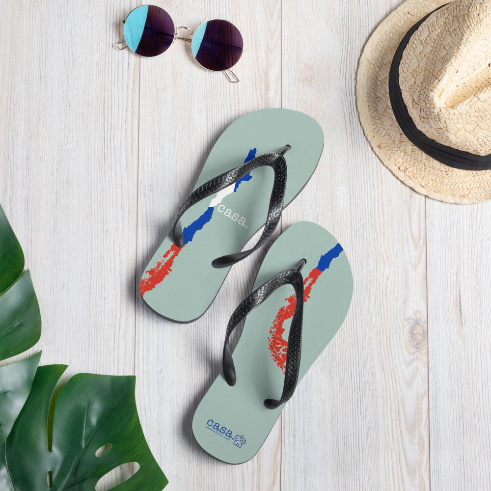 Chile Map Flip-Flops