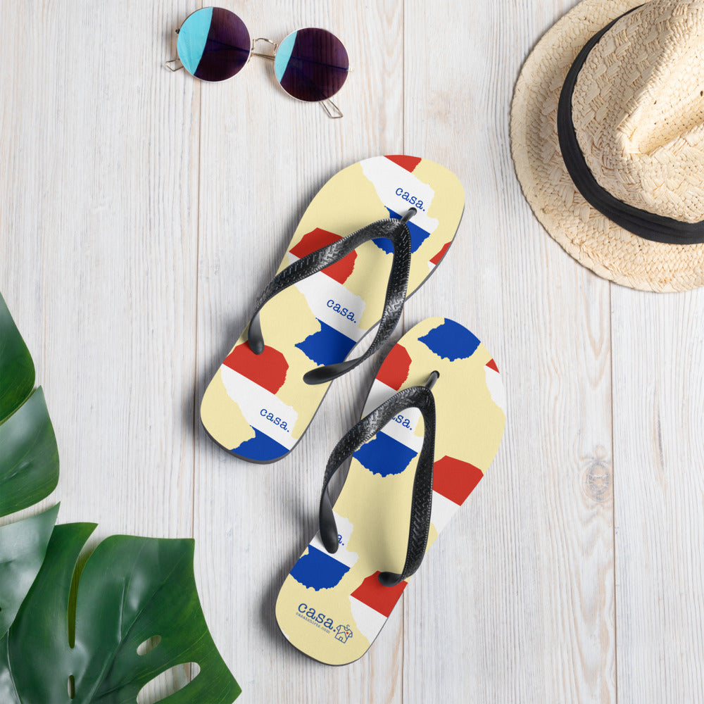 Paraguay Map Flip-Flops