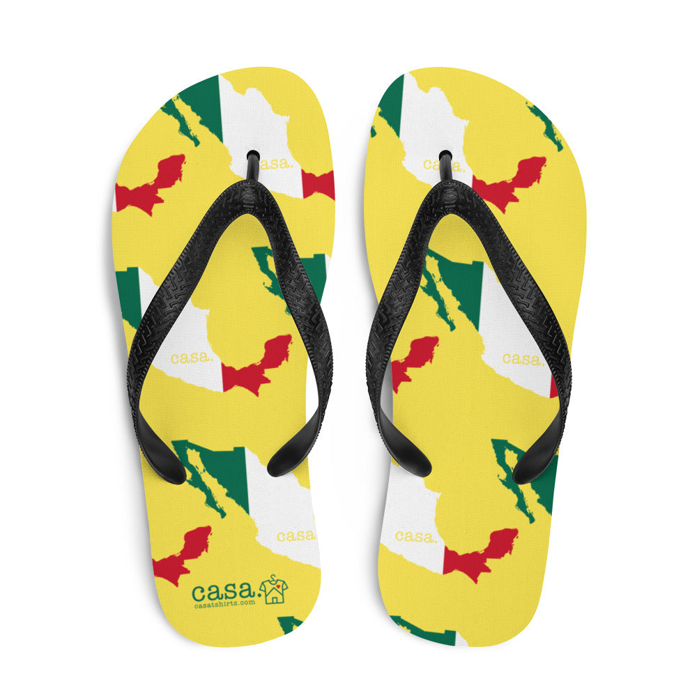 Mexico Map Flip-Flops