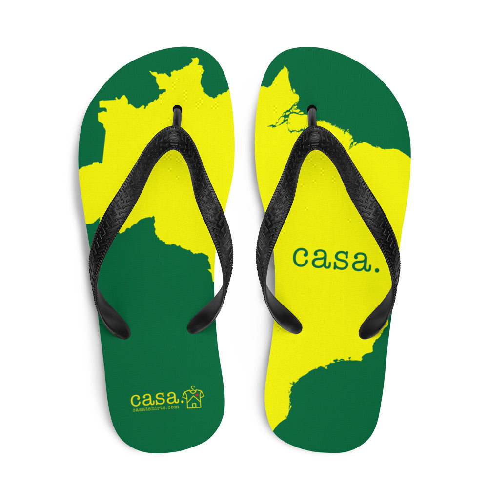 Brazil Map Flip-Flops