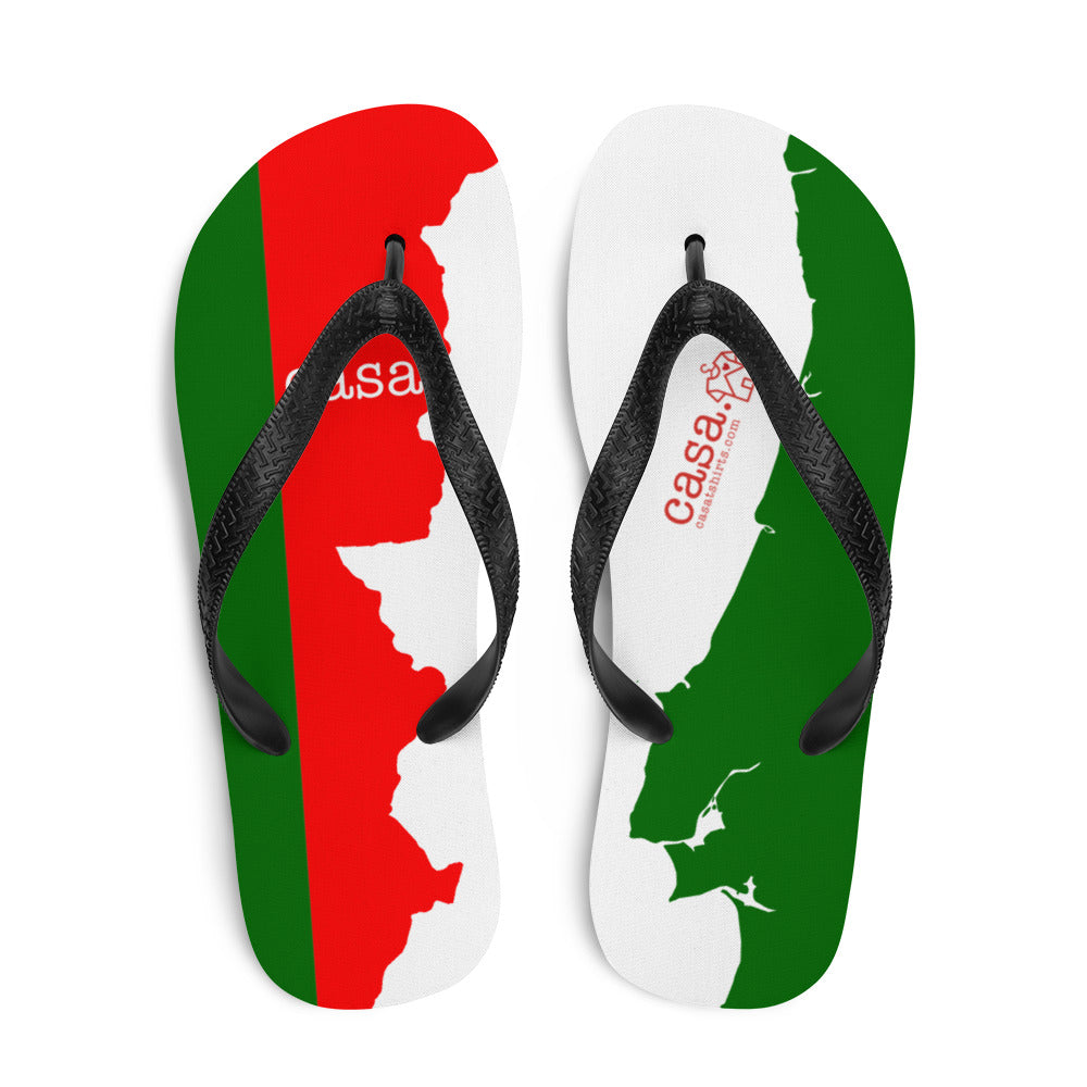 Portugal Map Flip-Flops