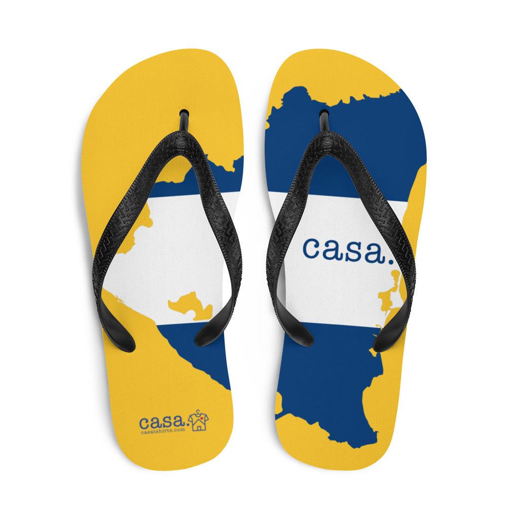 Nicaragua Map Flip-Flops