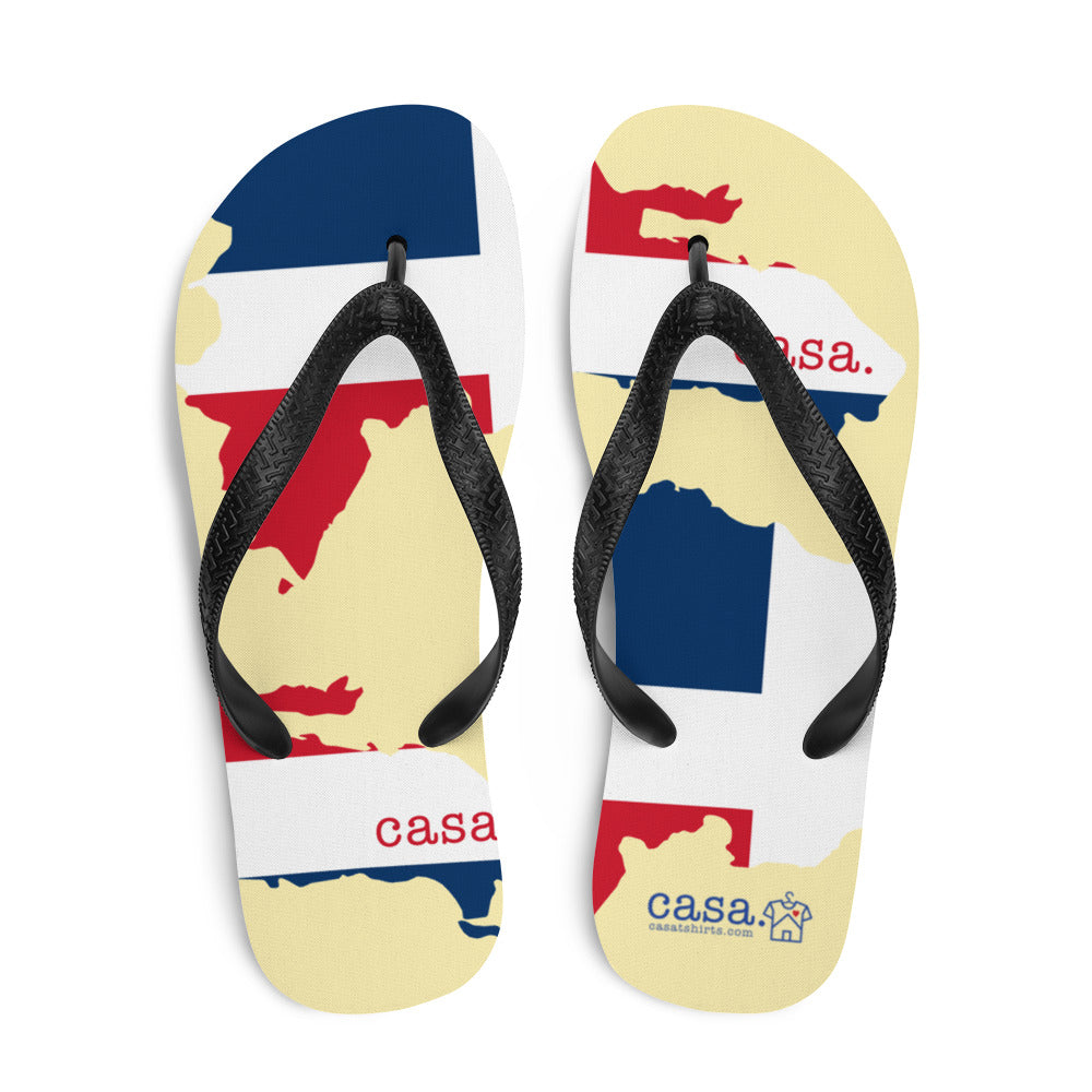 Dominican Republic Map Flip-Flops