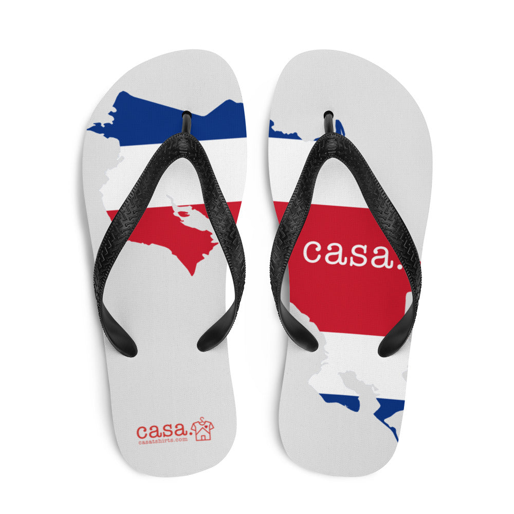 Costa Rica Map Flip-Flops