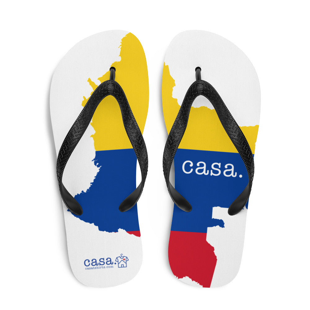 Colombia Map Flip-Flops