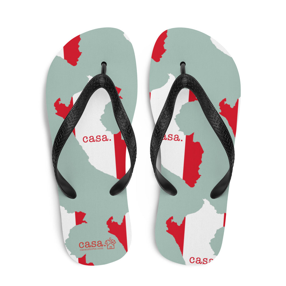Peru Map Flip-Flops