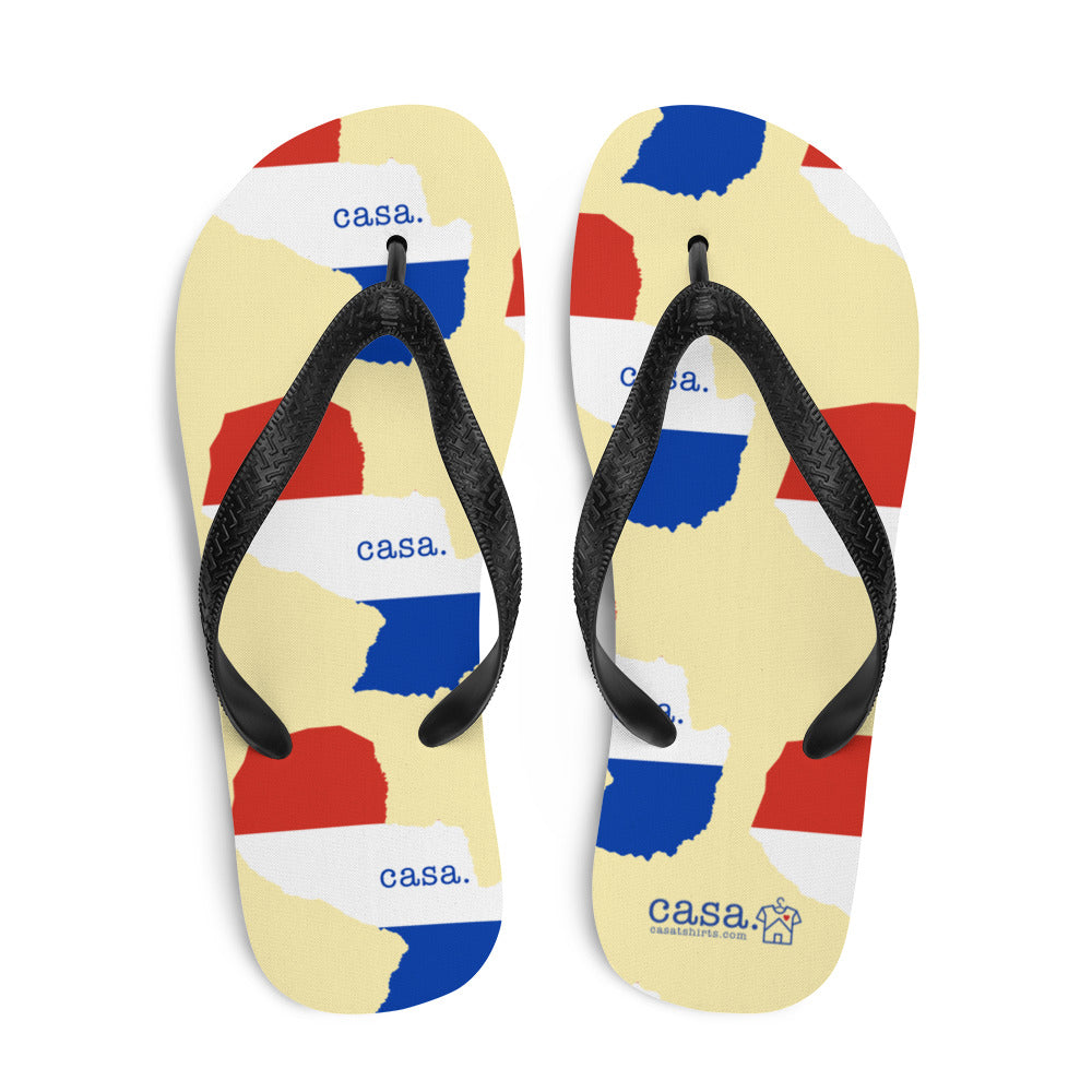 Paraguay Map Flip-Flops