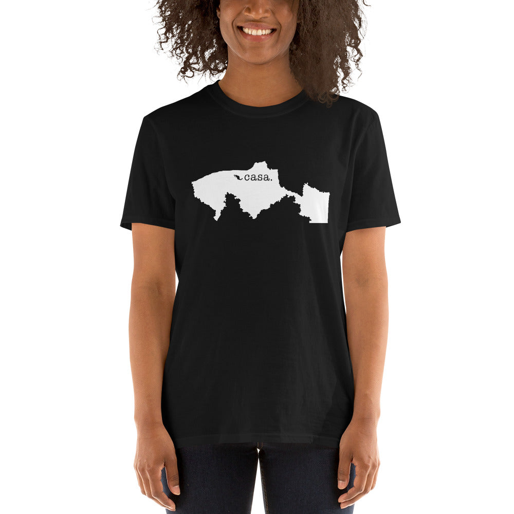 Tabasco Mexico White Map Unisex T-Shirt