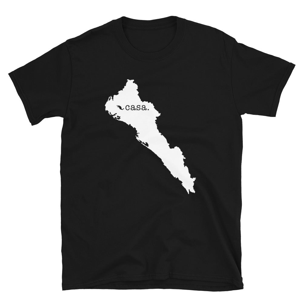 Sinaloa Mexico White Map Unisex T-Shirt