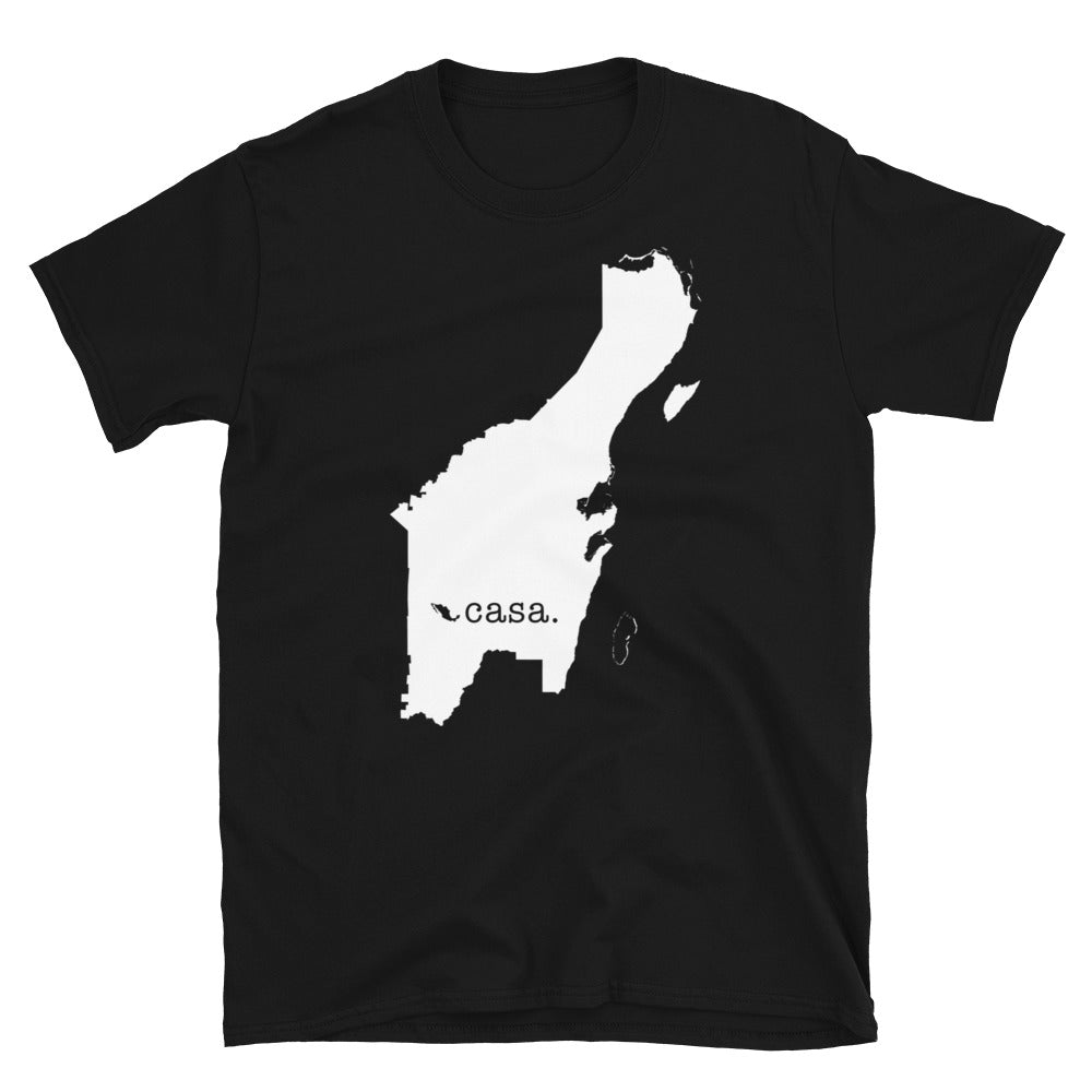 Quintana Roo Mexico White Map Unisex T-Shirt