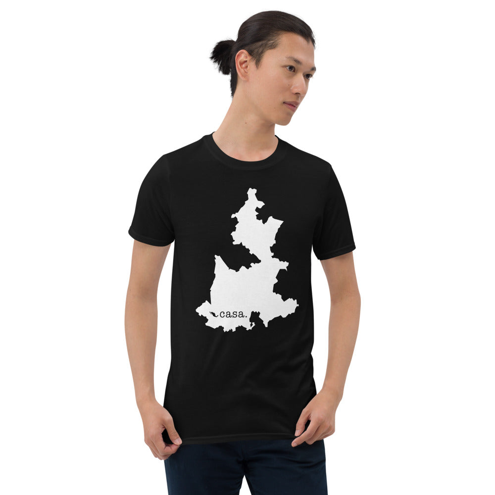 Puebla Mexico White Map Unisex T-Shirt