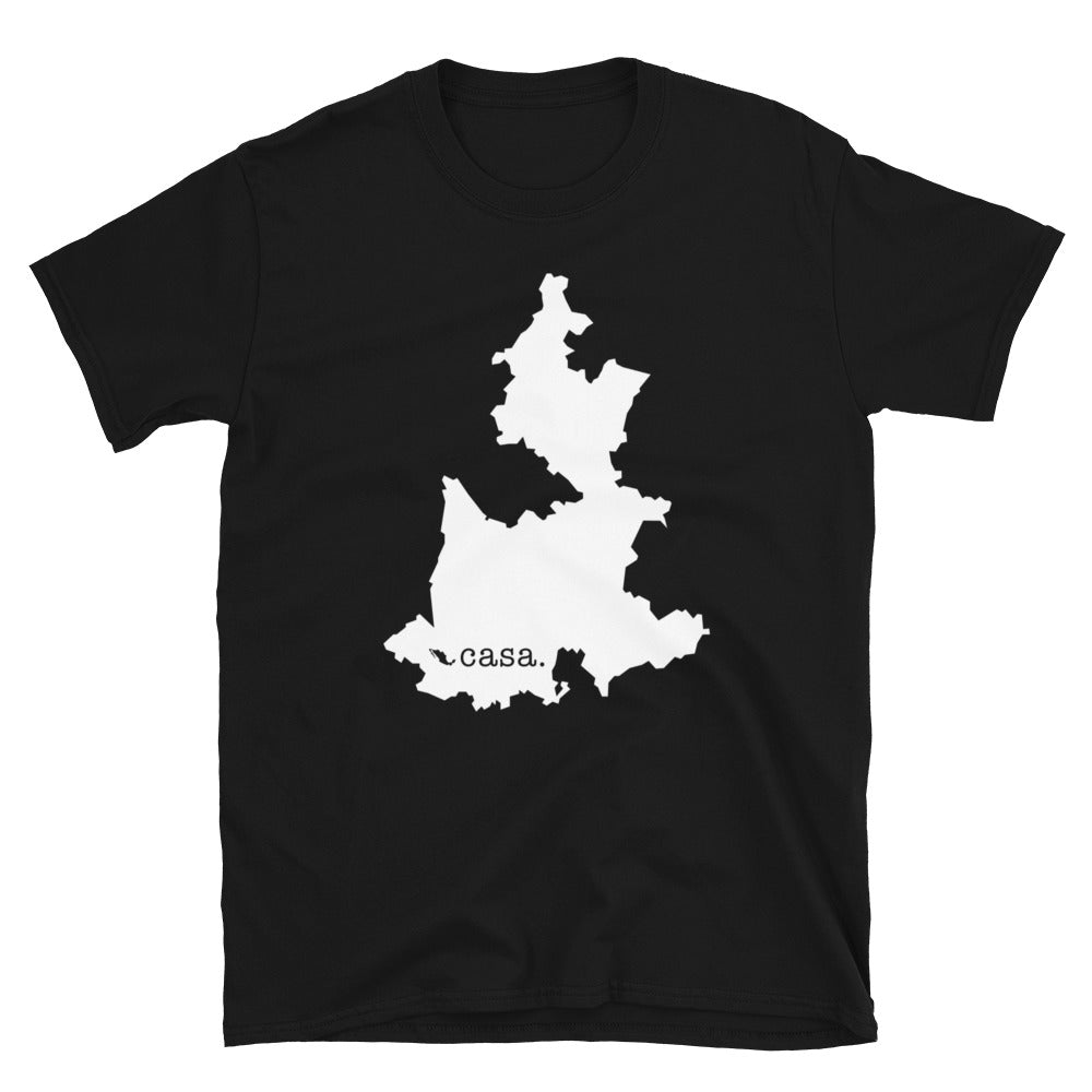 Puebla Mexico White Map Unisex T-Shirt