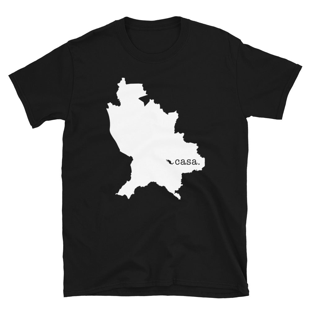 Camiseta unisex con mapa blanco de Nayarit, México
