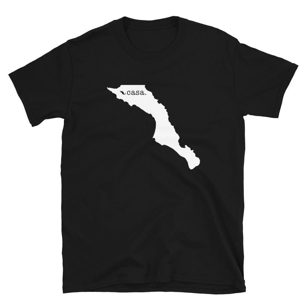 Baja California Sur Mexico White Map Unisex T-Shirt