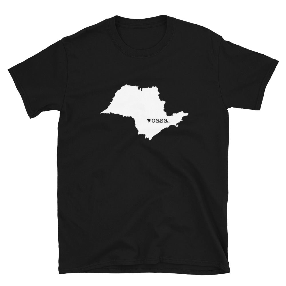 São Paulo Brazil White Map Unisex T-Shirt