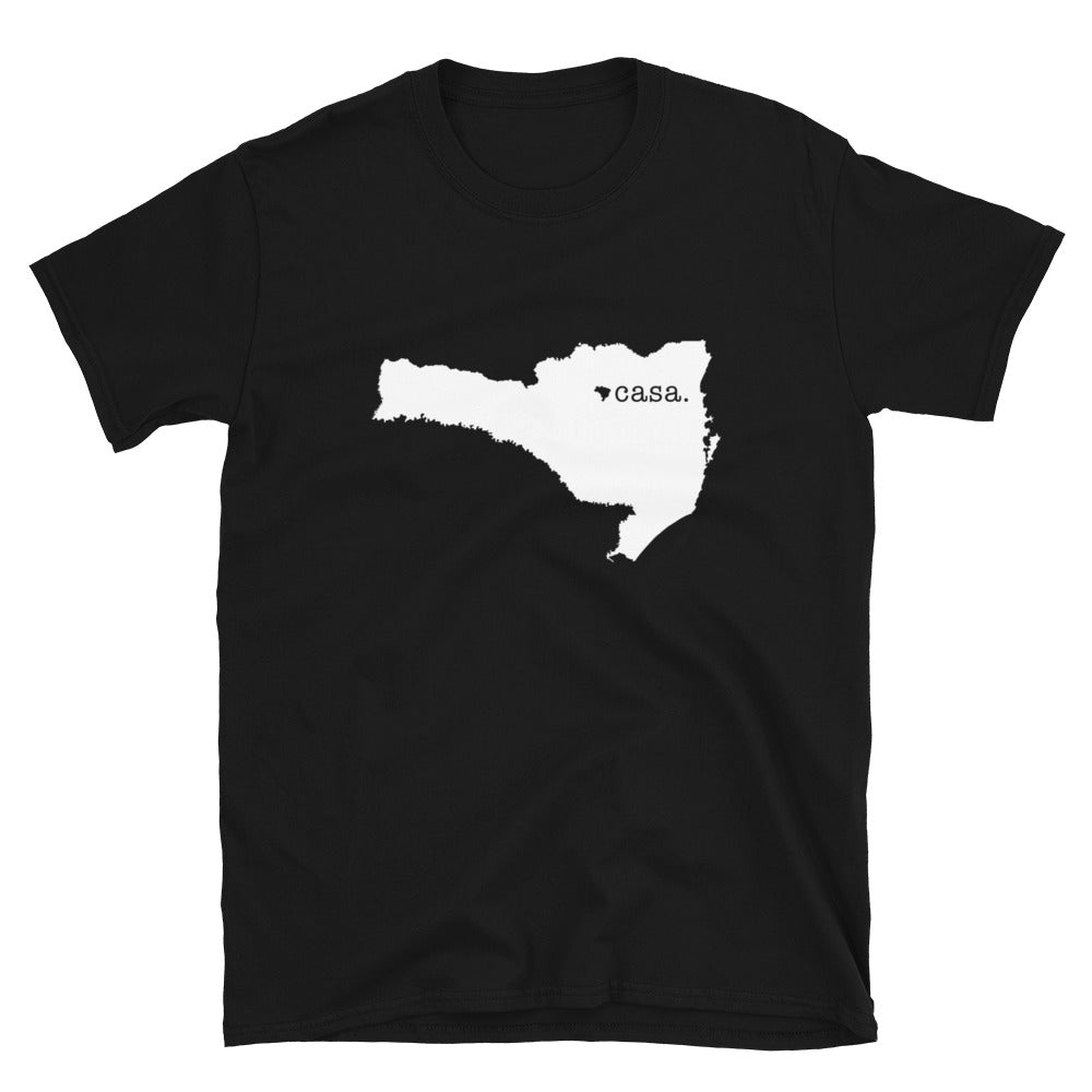 Santa Catarina Brazil White Map Unisex T-Shirt