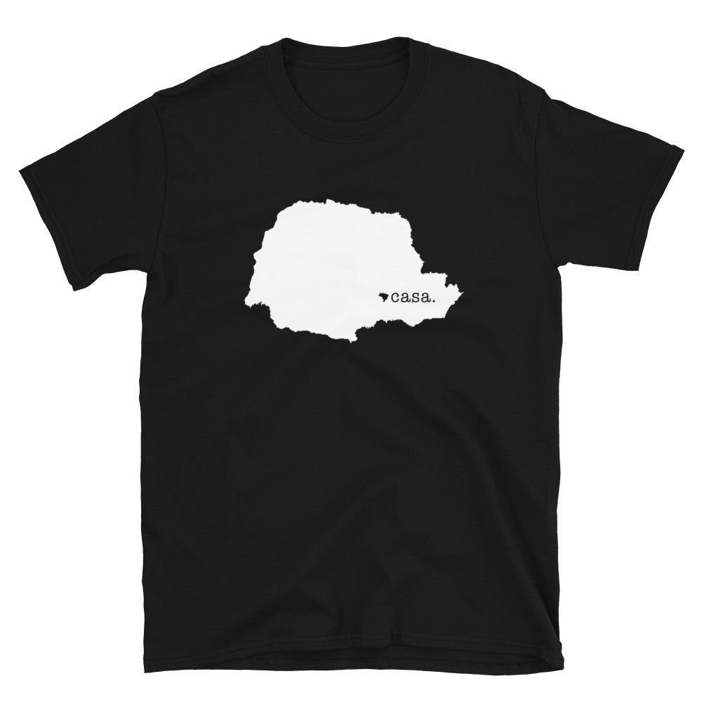 Paraná Brazil White Map Unisex T-Shirt