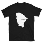 Camiseta unisex con mapa blanco de Ceará, Brasil